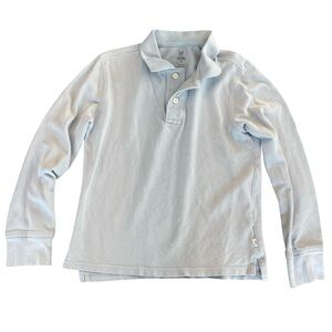Gap Boys Gray Organic Cotton Long Sleeve Polo Shirt Size M (8)